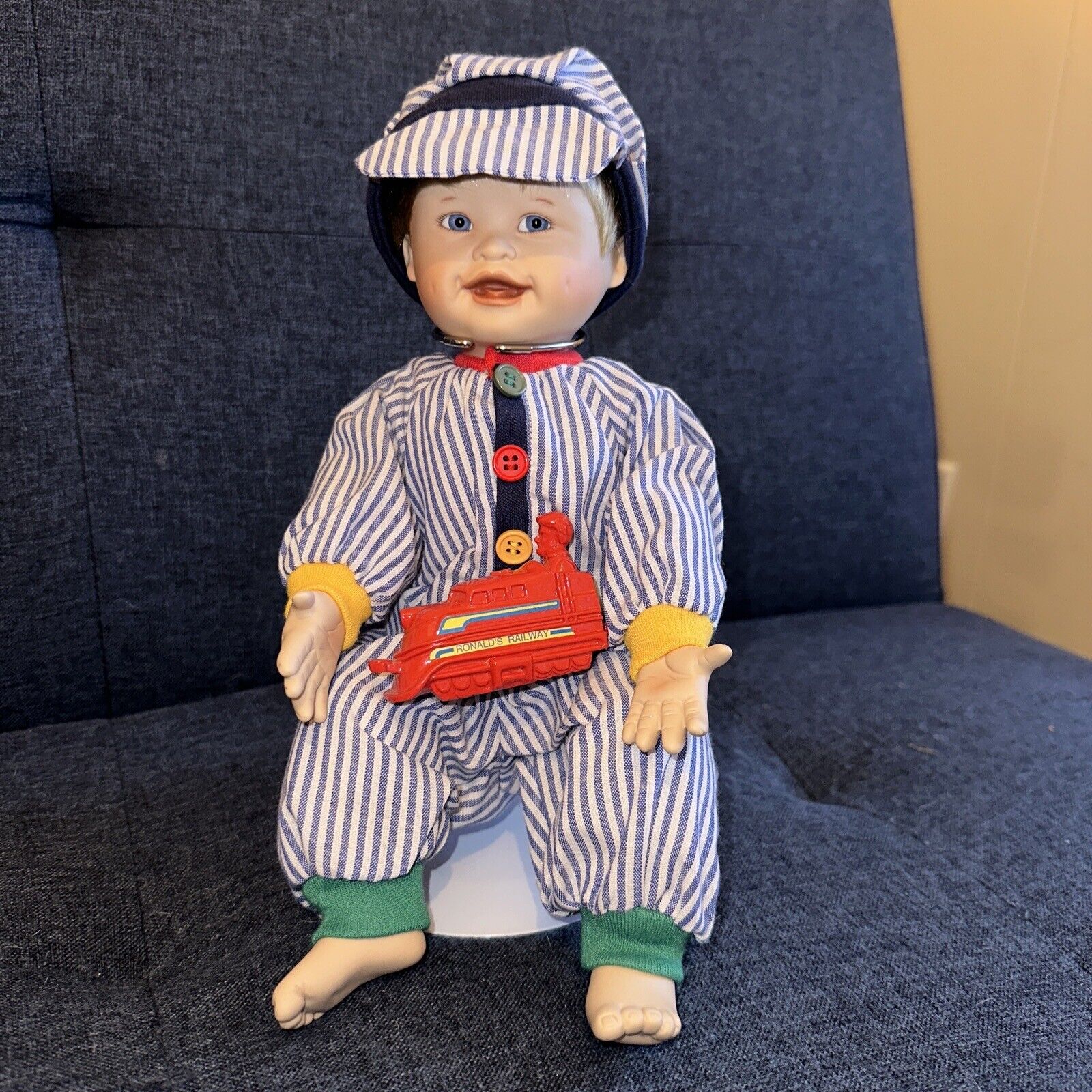 Ronald McDonald's Engineer Express Porcelain Doll by Ashton Drake