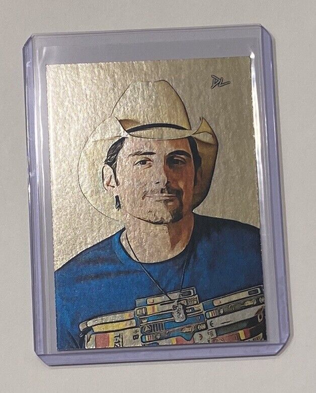 Brad Paisley Platinum Plated Artist Signed “Country Legend” Trading Card 1/1