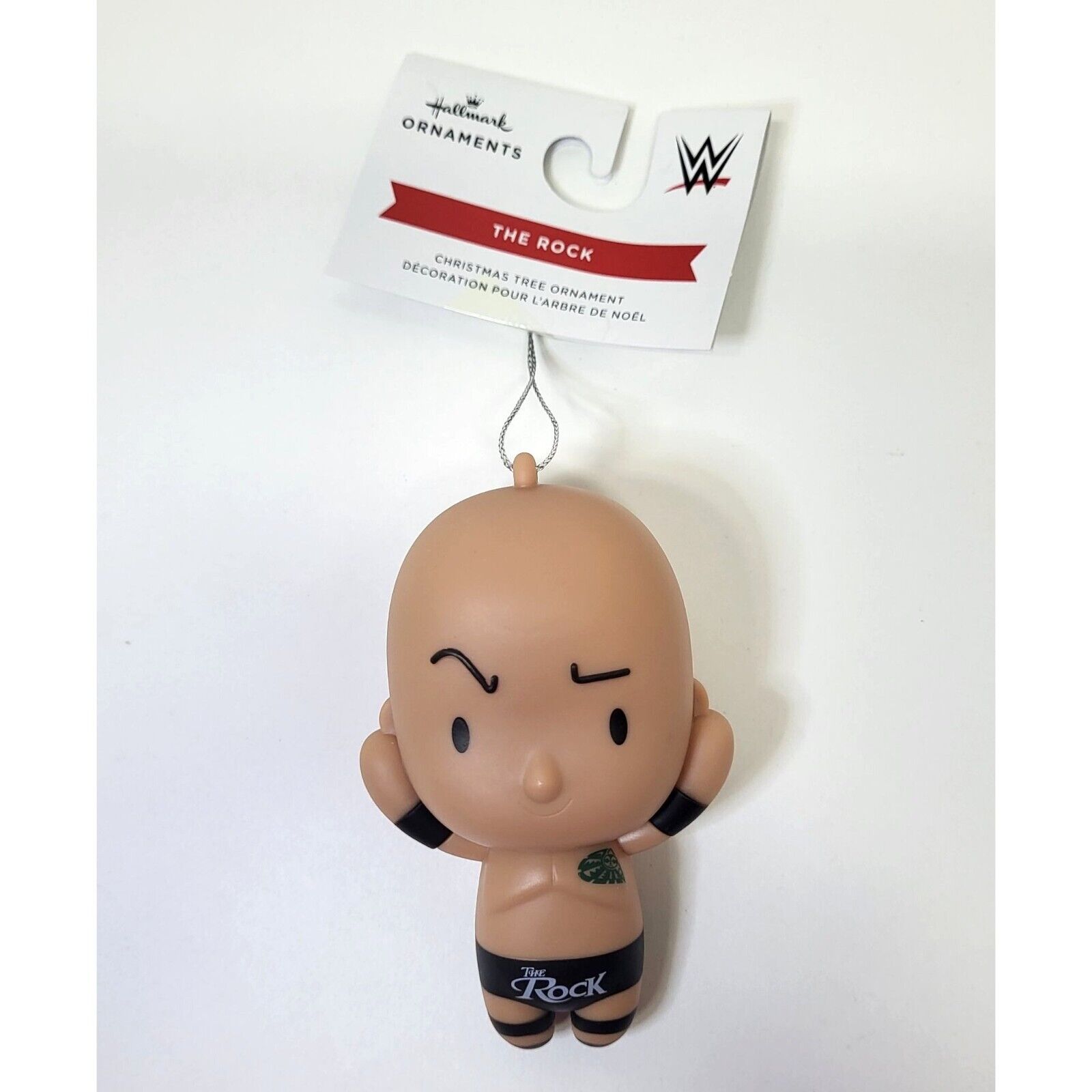 New Hallmark WWE The Rock Dwayne Johnson Wrestler Tree Ornament Gift Collectible
