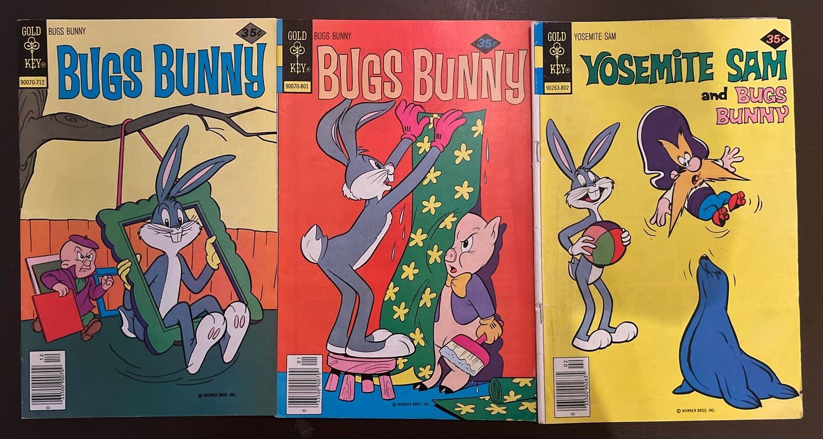 Bugs Bunny #191 #192 Yosemite Sam #50 Gold Key Comics 1977 3 issues 35 cents