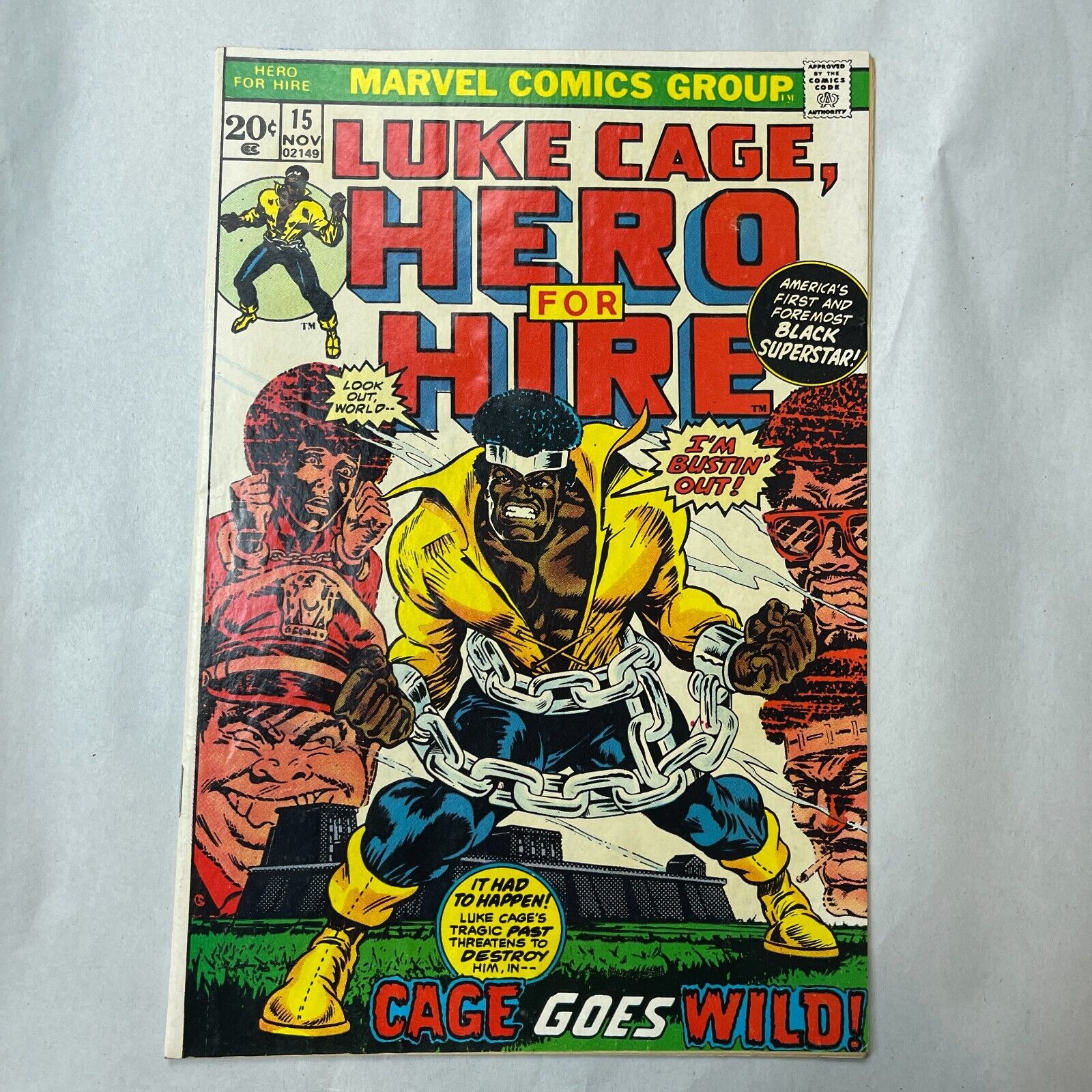 HERO FOR HIRE #15   BILLY GRAHAM COVER MARVEL COMICS 1973