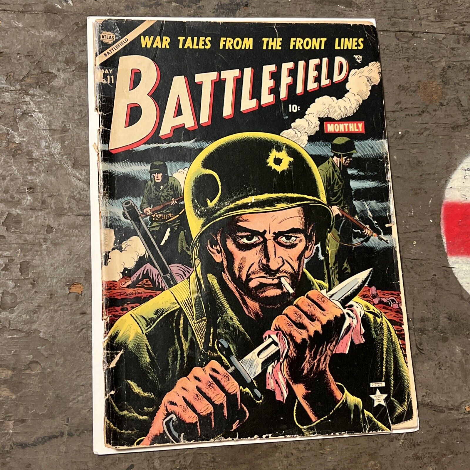 Battlefield *No.11* 1952 Golden Age Atlas Iconic Russ Heath Cover - VERY RARE