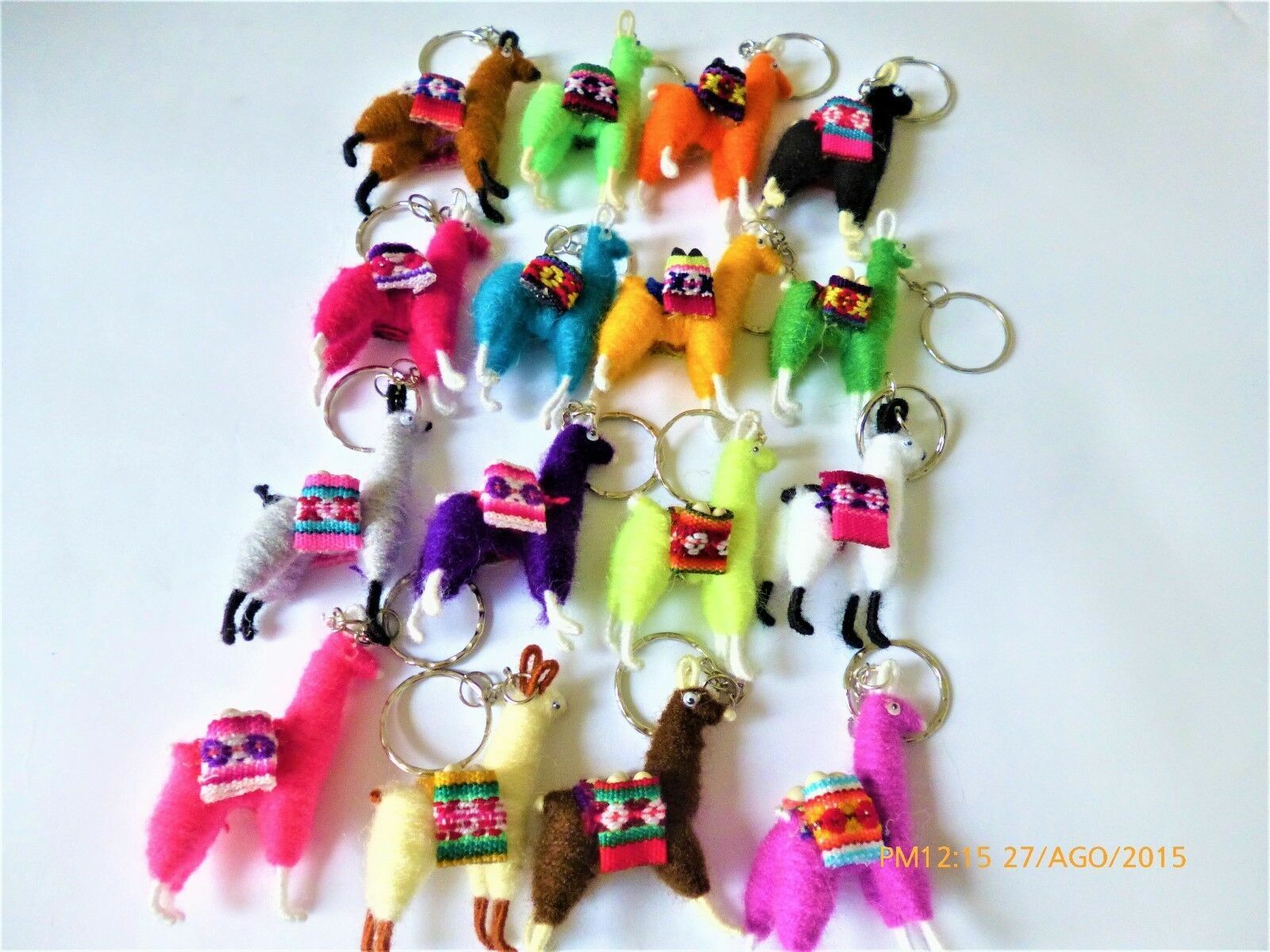 WHOLESALE LOT 100 LLAMAS KEY CHAINS RINGS   FROM  PERU ITEM IN USA