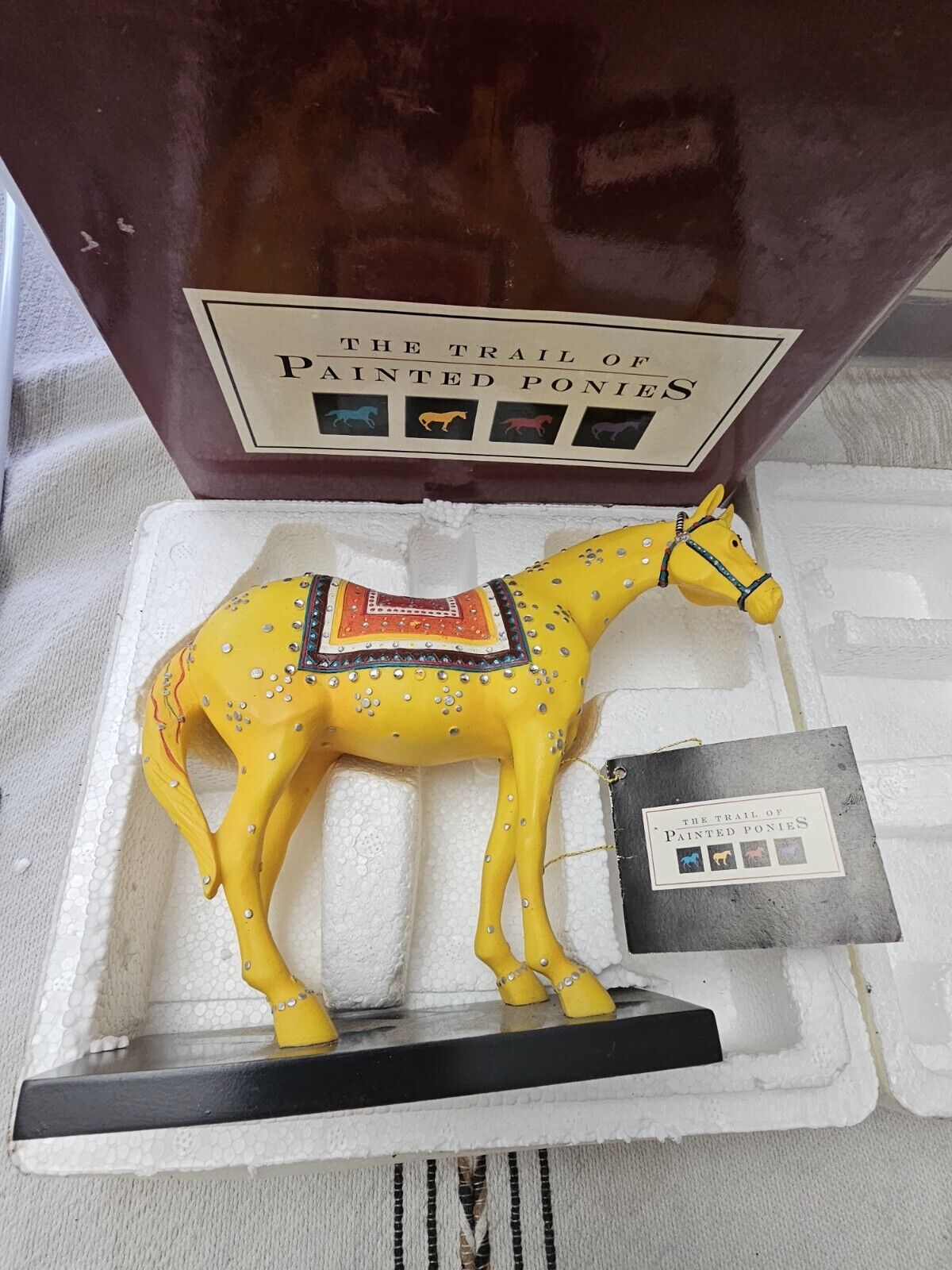 2003 Westland Trail of Painted Ponies Karuna Yellow Figurine 1455 1E Wrong Box