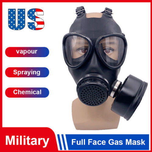 Chemical Gas Masks Full Face Cover Respirator 1PC 40mm Activated Carbon Filter