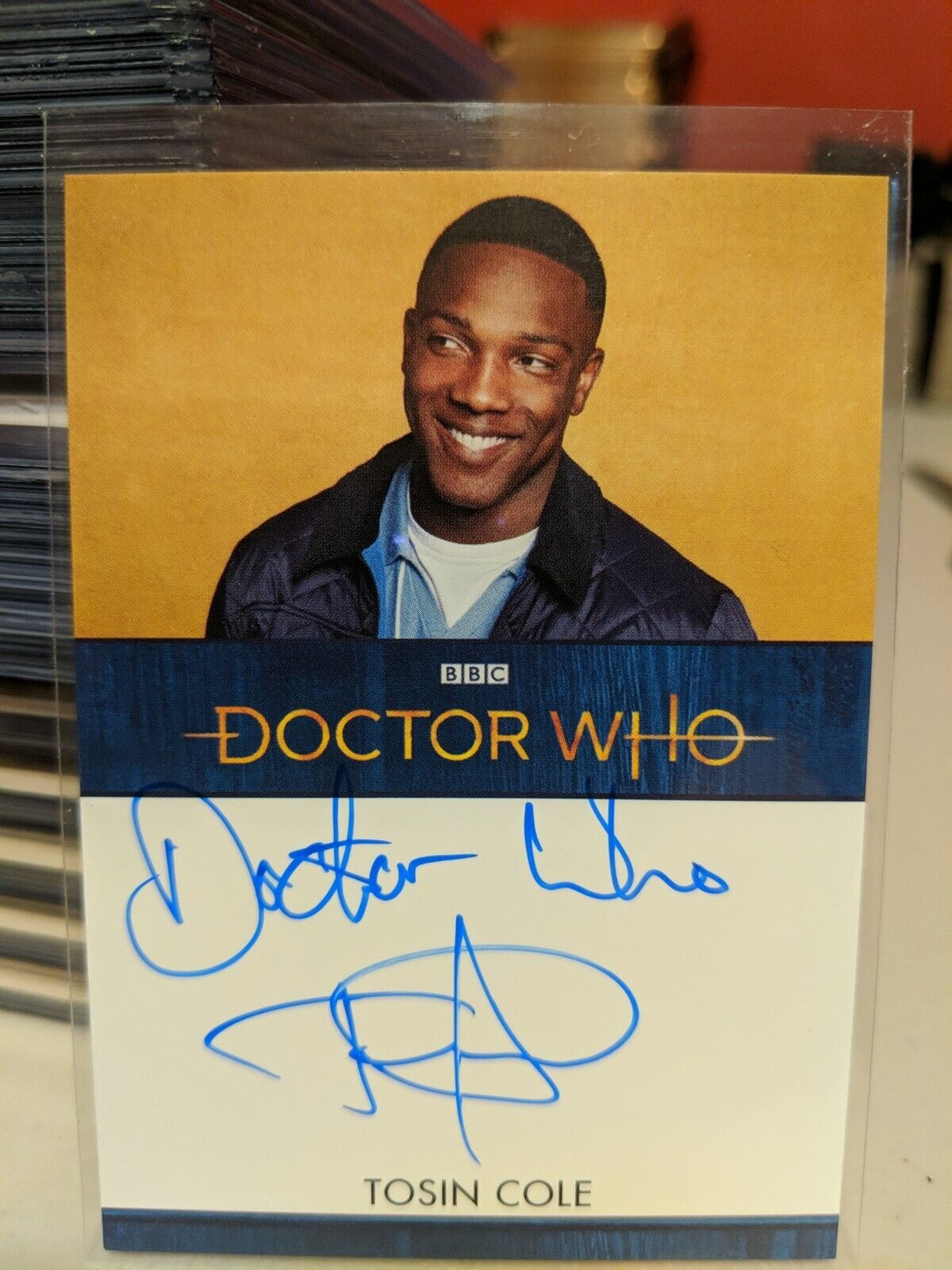 Doctor Who Series 11 & 12 Tosin Cole Inscription Autograph Card as Ryan Sinclair
