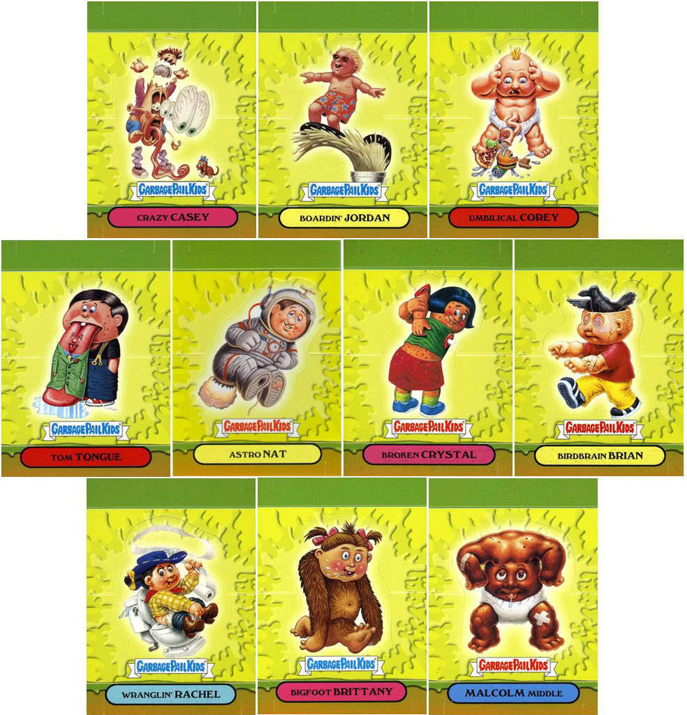 GARBAGE PAIL KIDS ANS7 2008 ALL-NEW SERIES 7 COMPLETE 10-CARD POP-UP SET+WRAPPER