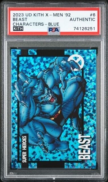2023 UD Kith X-Men Marvel ASICS 92 Beast Blue #6 Asics PSA Card 1 Of 50