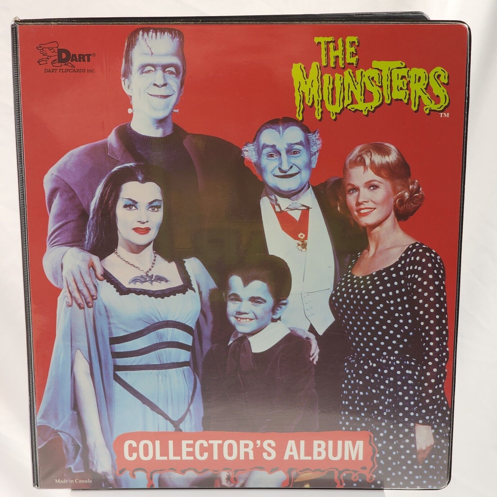 Vtg The Munsters Collectors Album Binder For Collectible Trading Cards 1996 Dart