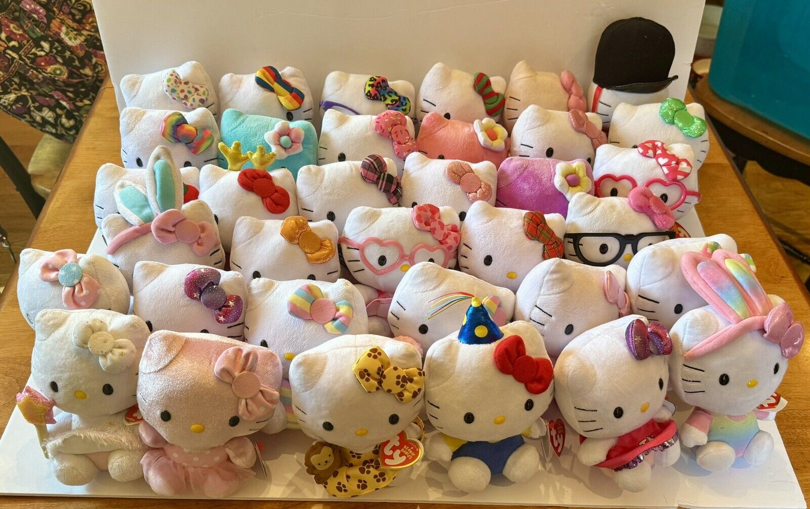 Lot of 37 -  Hello Kitty by TY Beanie Babies Plush