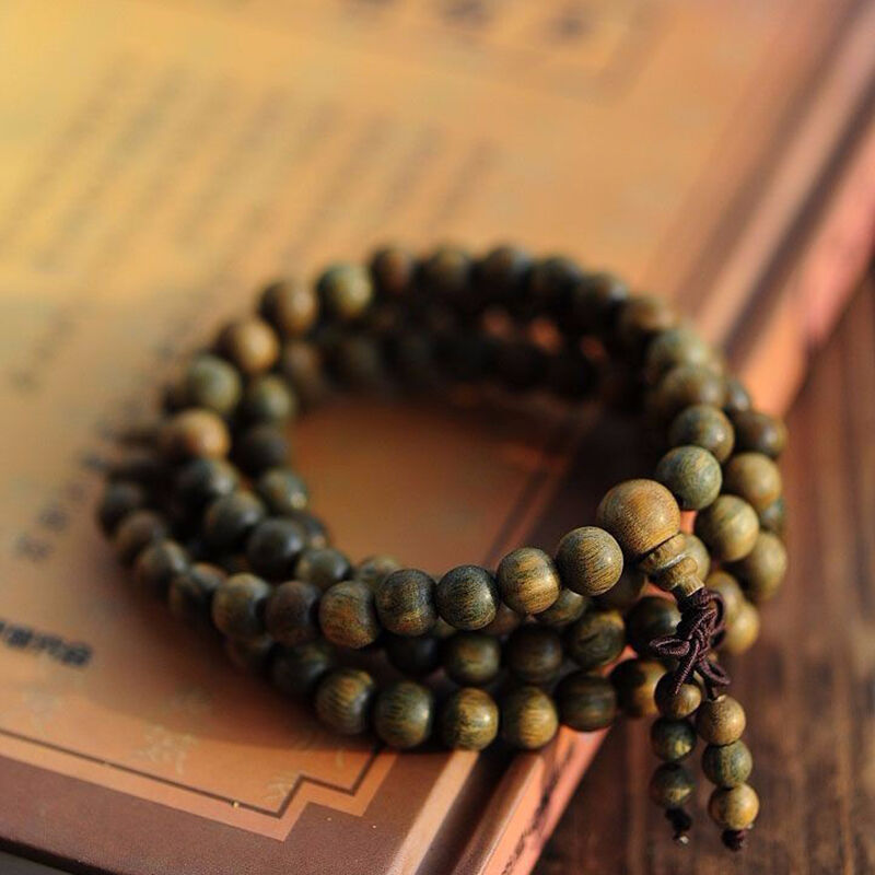 1PC Sandalwood 8mm*108 Buddhist Meditation Prayer Bead Mala Bracelet Necklace