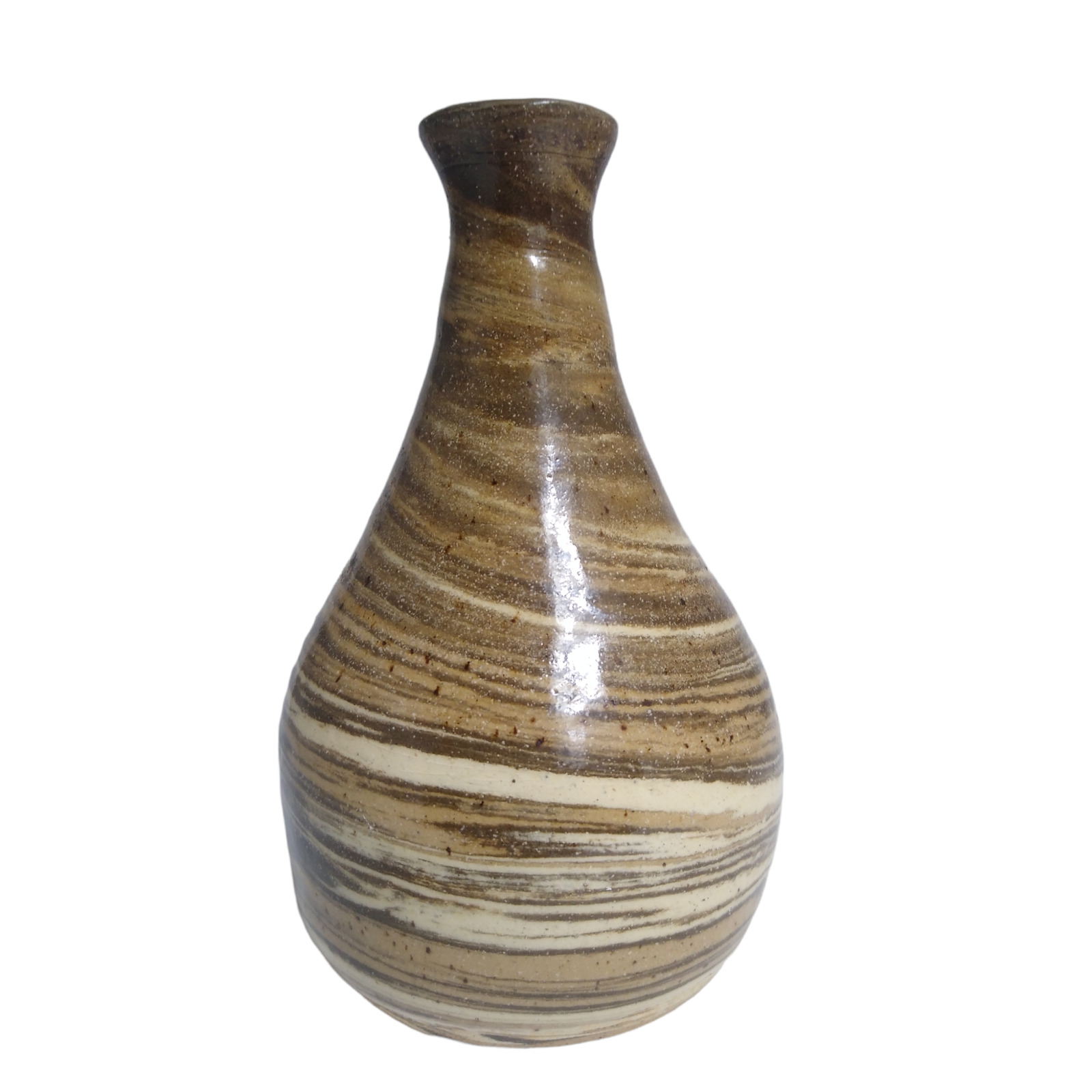 Neriage Marble Bud Vase Artist Signed JFN
