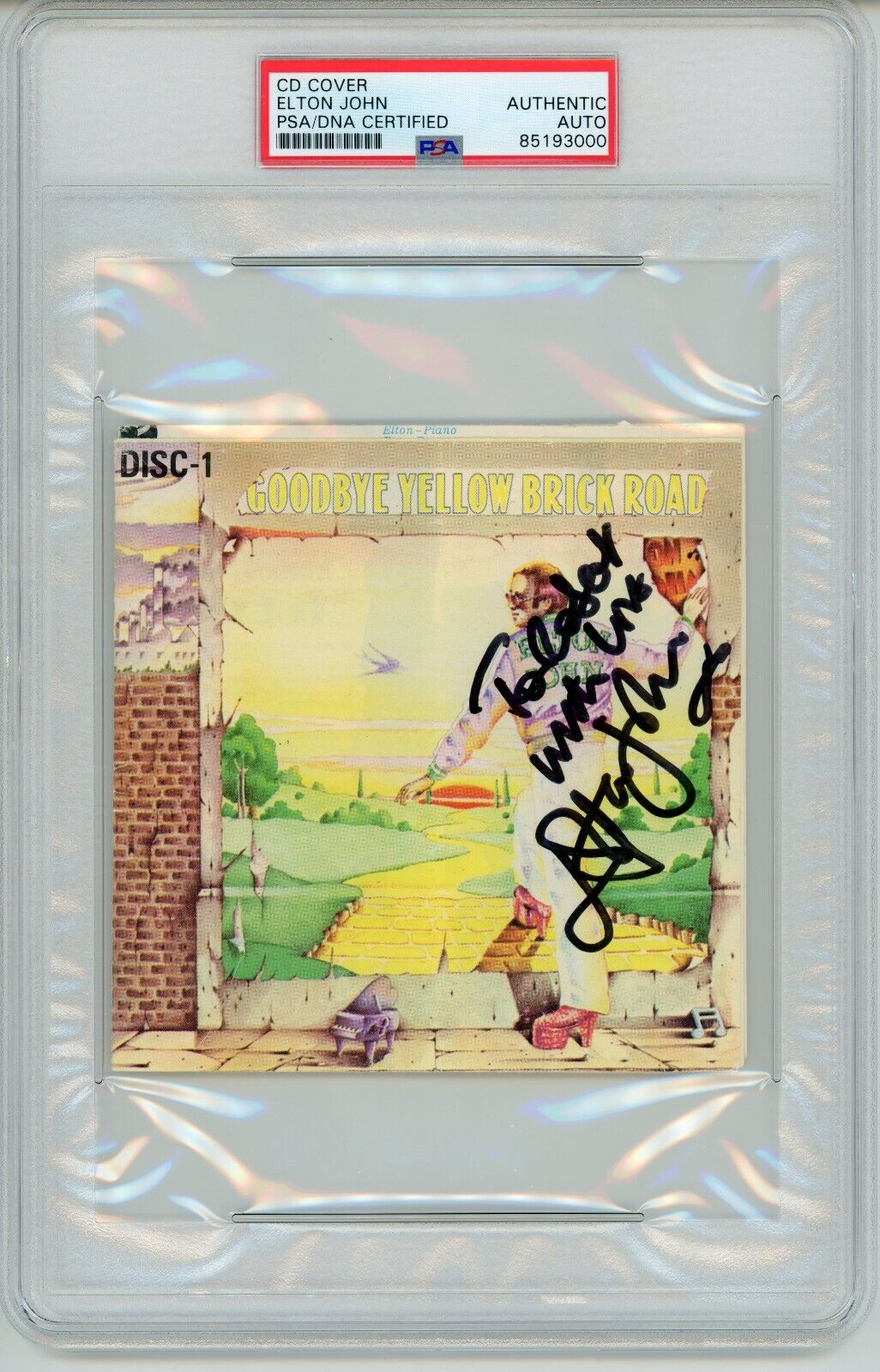 Elton John ~ Signed Autographed Goodbye Yellow Brick Road CD ~ PSA DNA Encased