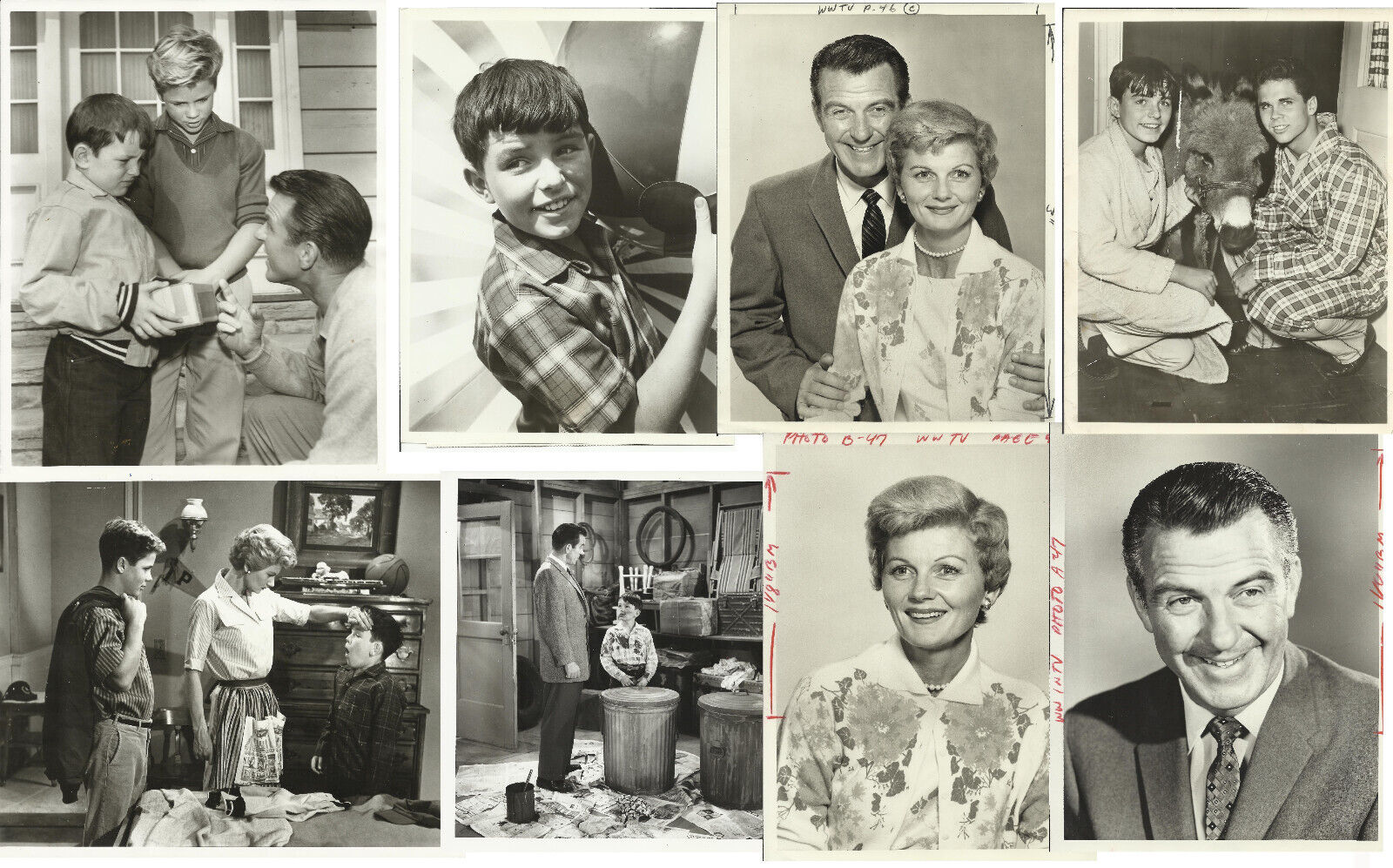 Original Vintage 1950s 60s LEAVE IT TO BEAVER 8 press photos CBS & ABC Network