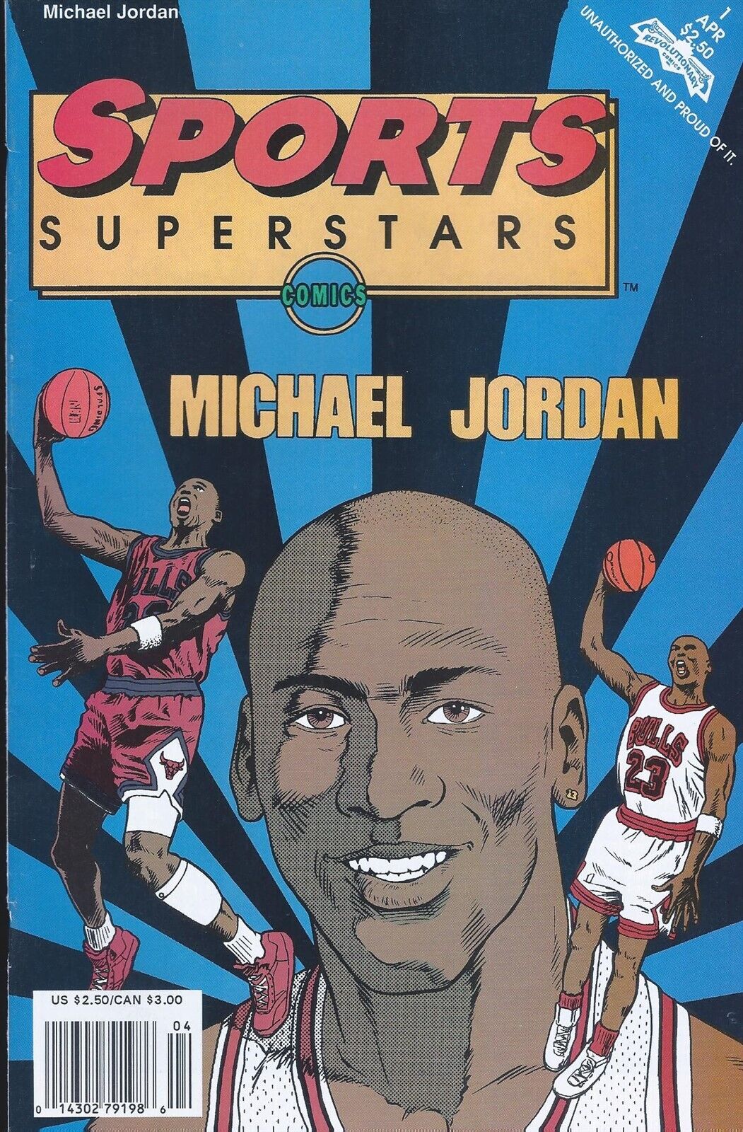 1992 Revolutionary Comics #1 MICHAEL JORDAN Sports Superstars - Chicago Bulls