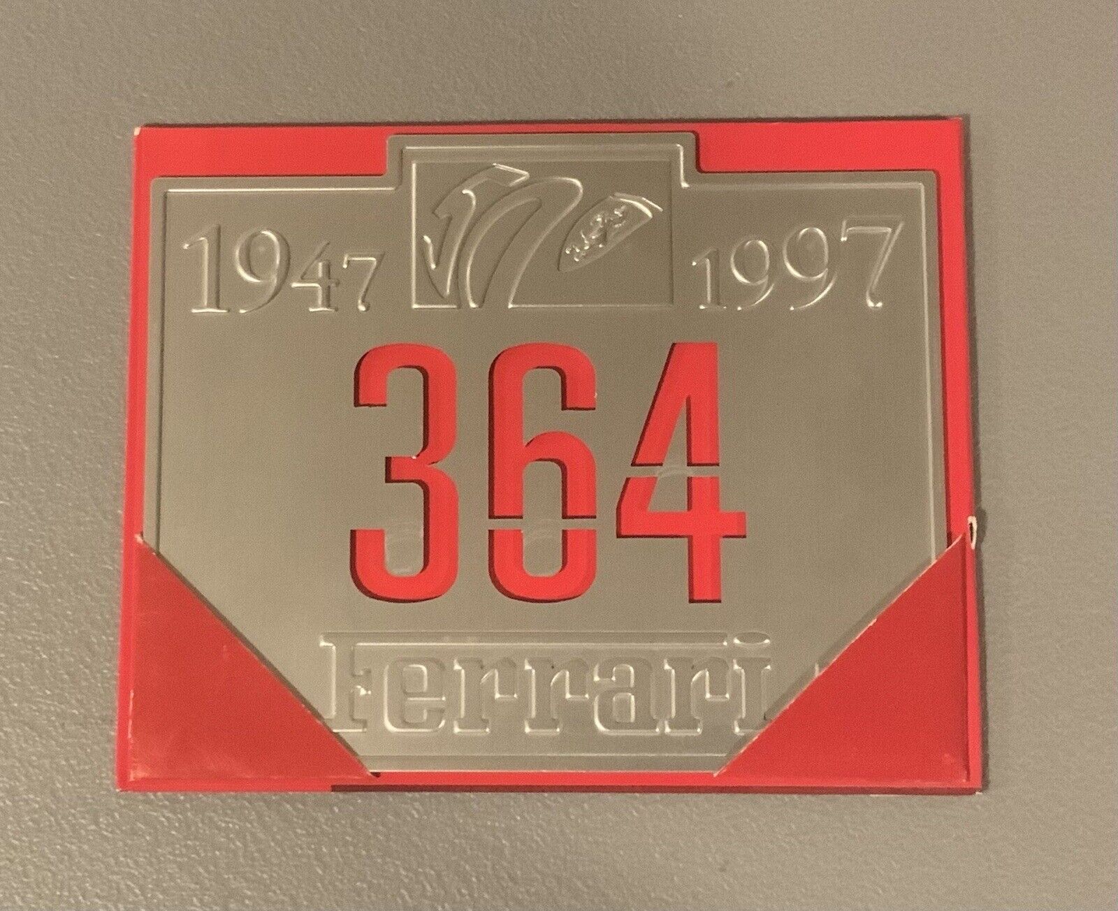Ferrari 50th Anniversary Event Registration Participation Badge; Original