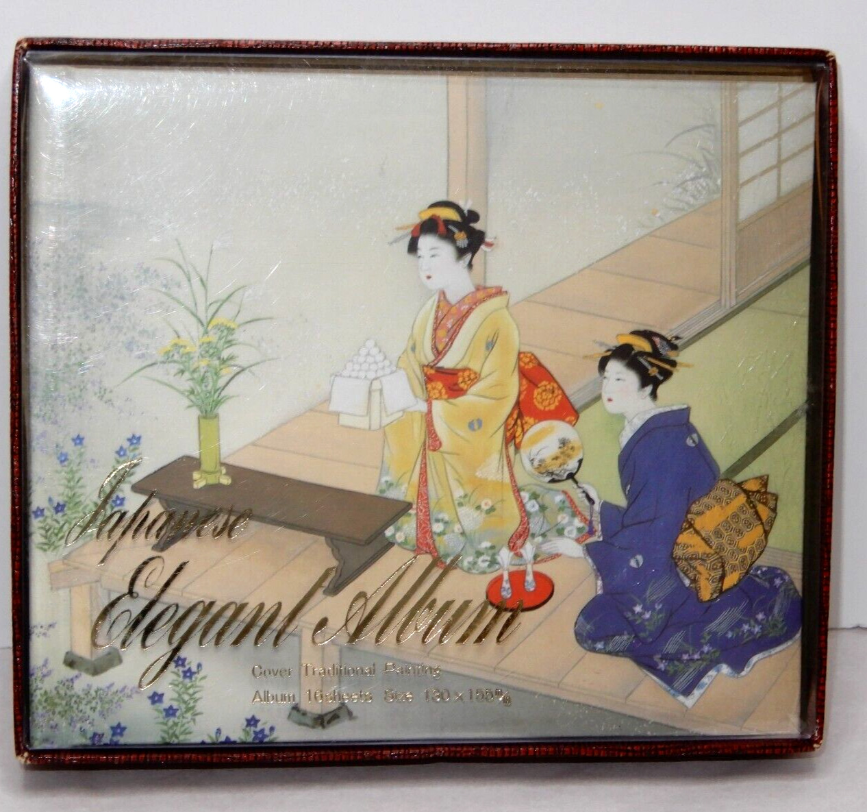 Japanese Photo Album W/Traditional Painting Cover - Peacock Card 22-091