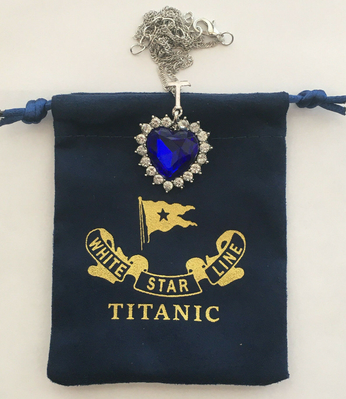 Titanic Heart of The Ocean Pendant Necklace White Star Line
