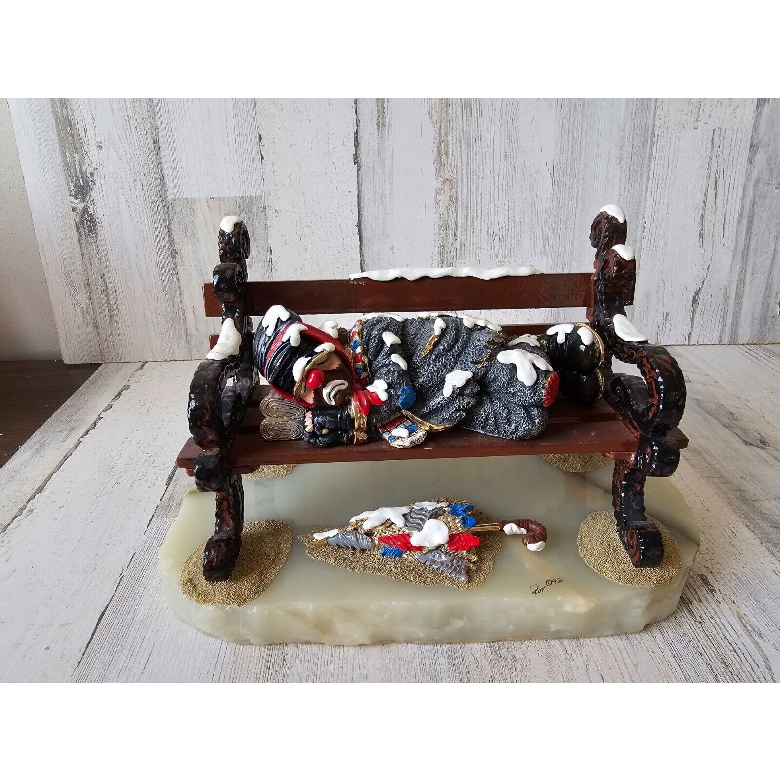 Ron Lee Snow drifter clown large 1992 bench limited huge is 644 of 1,250