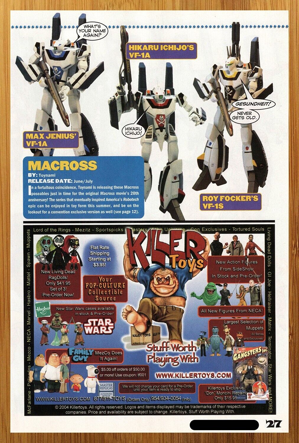 2004 Toynami Macross Action Figures Print Ad/Poster Robotech Anime Manga Toy Art