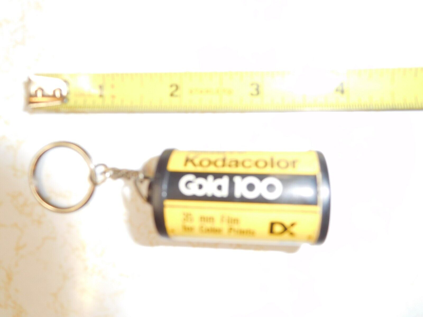 Vintage Kodacolor Gold 100 35 MM Film Roll with Pull Out Note Sheet KeyChain