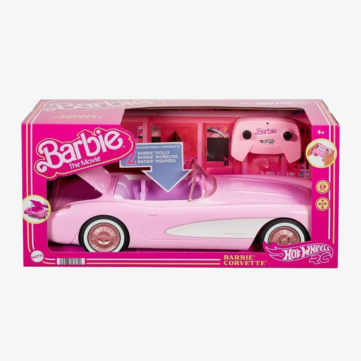 BARBIE The Movie Hot Wheels RC Barbie Corvette Remote Control Car BRAND NEW 2023