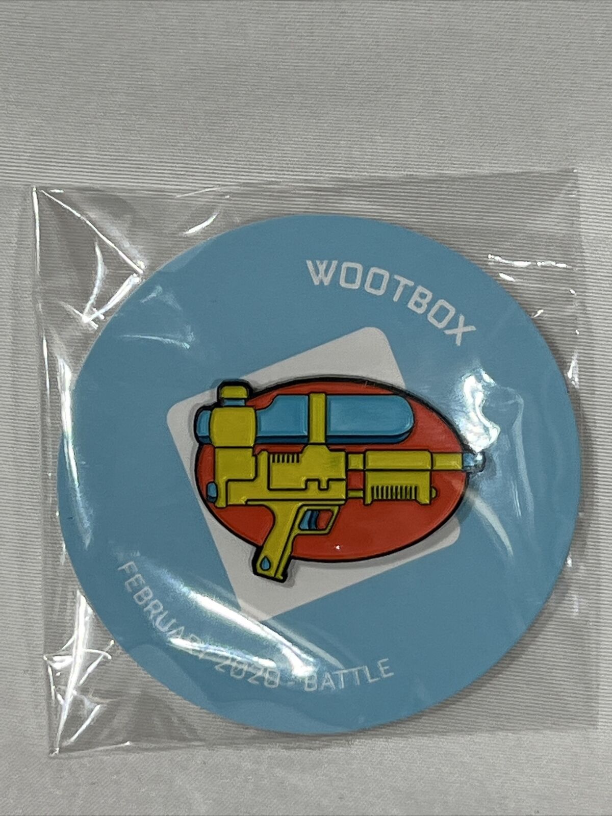 Wootbox February 2020 Battle Water Pistol Collectors Pin New Sealed