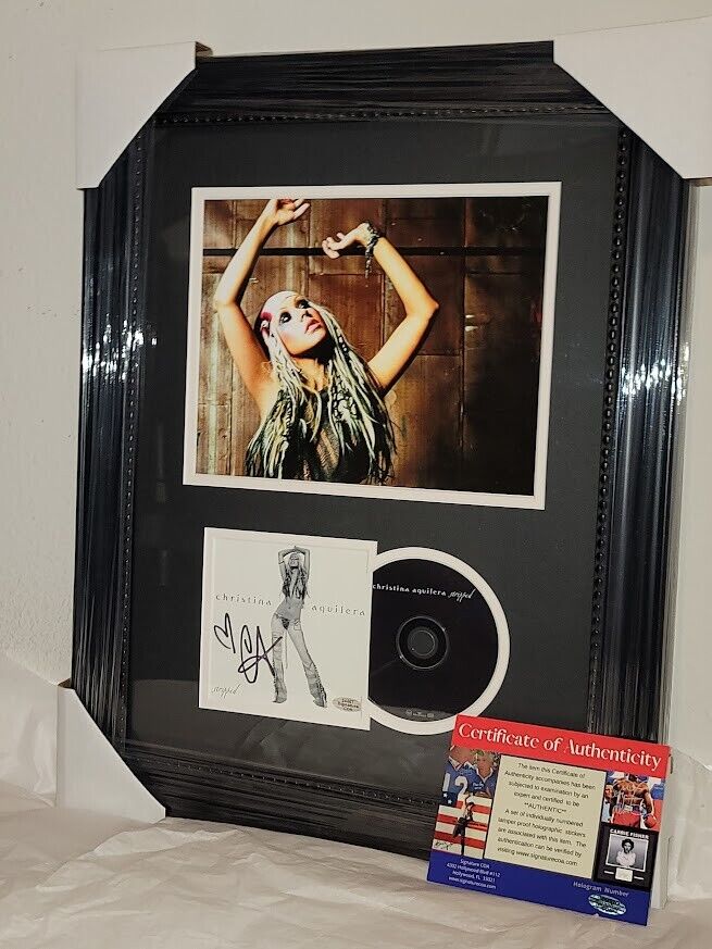 Christina Aguilera  Signed autographed Stripped CD Framed
