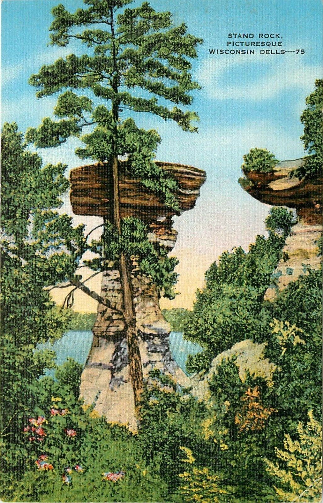 Stand Rock Wisconsin Dells WI Postcard