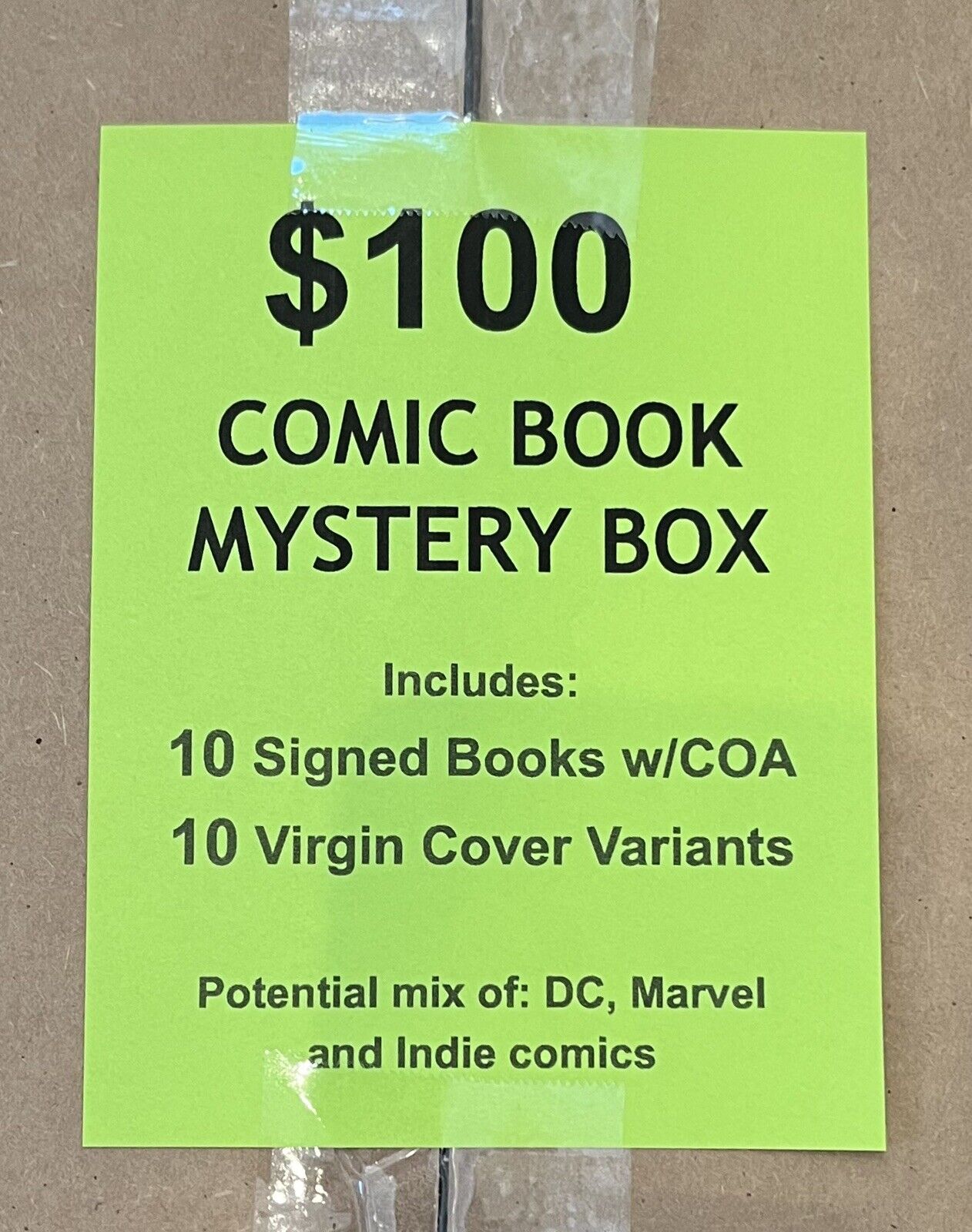 DELUXE COMIC BOX 20 Books 10 Signed w COA + 10 Virgin Variants DC Marvel Indie