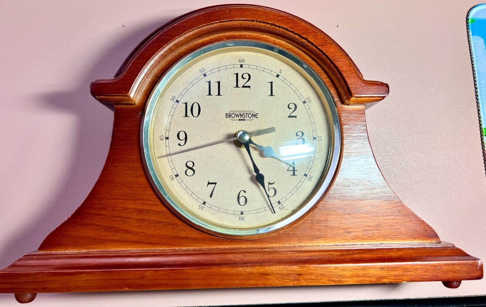 Brownstone Tabletop Mantel Clock