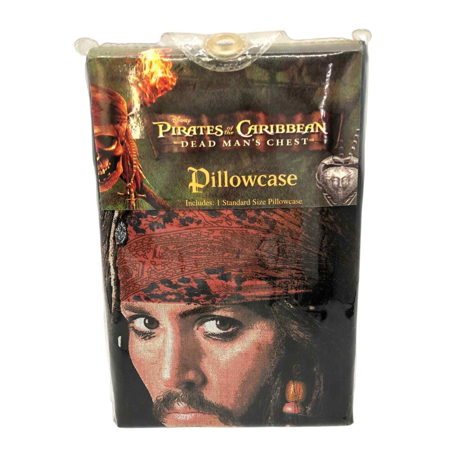 Johnny Depp JACK SPARROW Pirates of the Caribbean Dead Mans Chest Pillowcase
