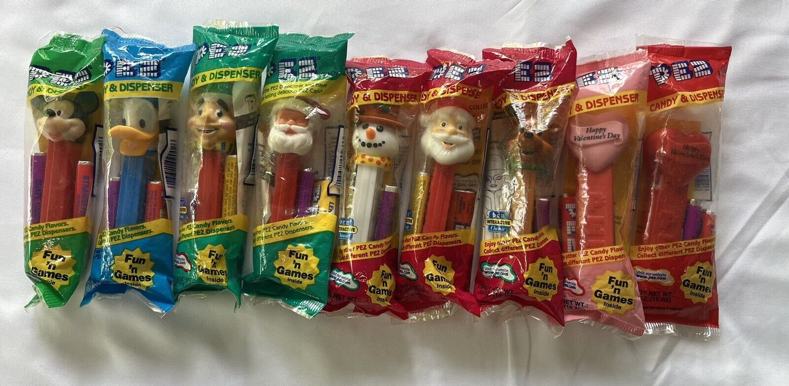 Vintage Pez Dispensers Lot of 9 Unopened Mixed Lot- 