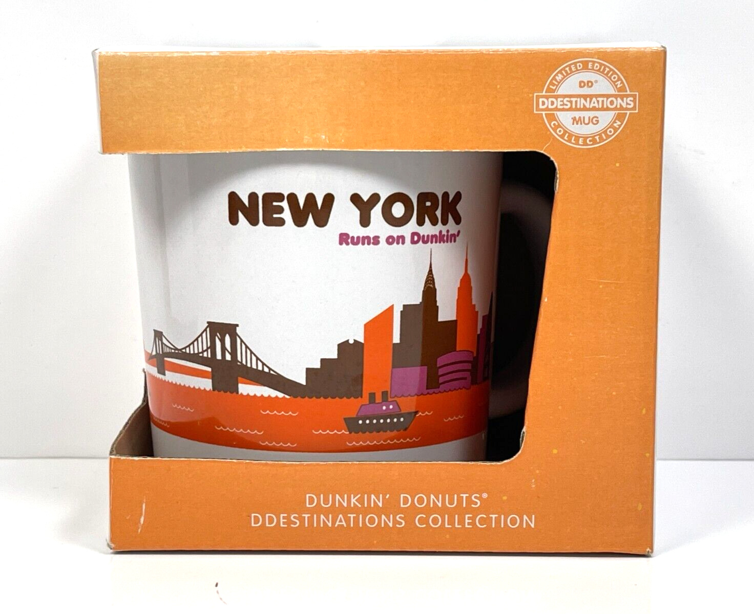 Dunkin Donuts Destinations Mug New York Runs On Dunkin 14 Oz Coffee Cup 2013