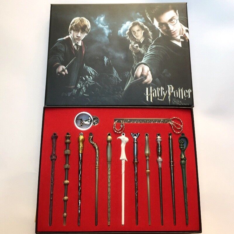 New 11PCS Harry Potter Hermione Dumbledore Voldemort Magic Wands Halloween Gift