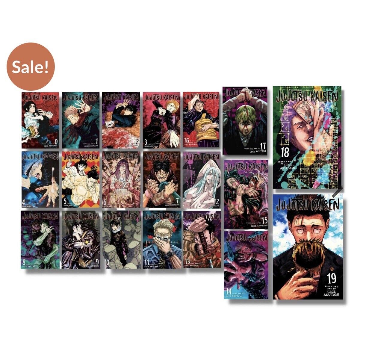 Jujutsu Kaisen English Manga Vol 0-19(20 Book Set) Brand New Viz Media