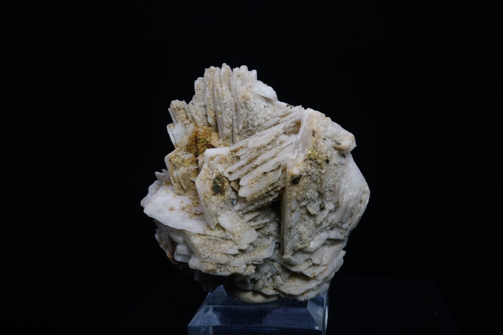Chalcopyrite on Barite / OLD Collection 5.3cm Mineral Specimen / Freiberg Distri