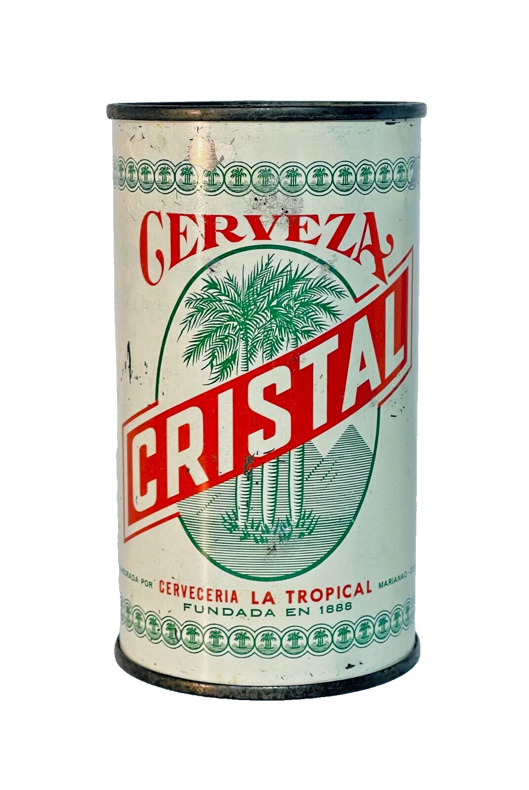 CRISTAL CERVEZA (Beer) Cuban - Flat Top Can- RARE