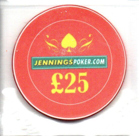 Jennings Poker 25 Pounds Gaming Chip as pictured
