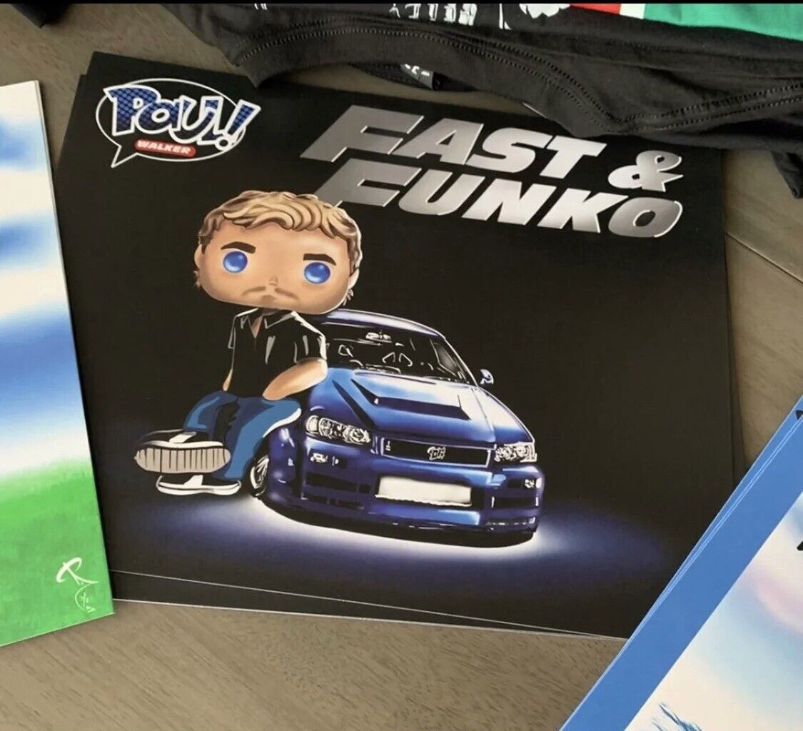 Fast And Furious Paul Walker funko Style print