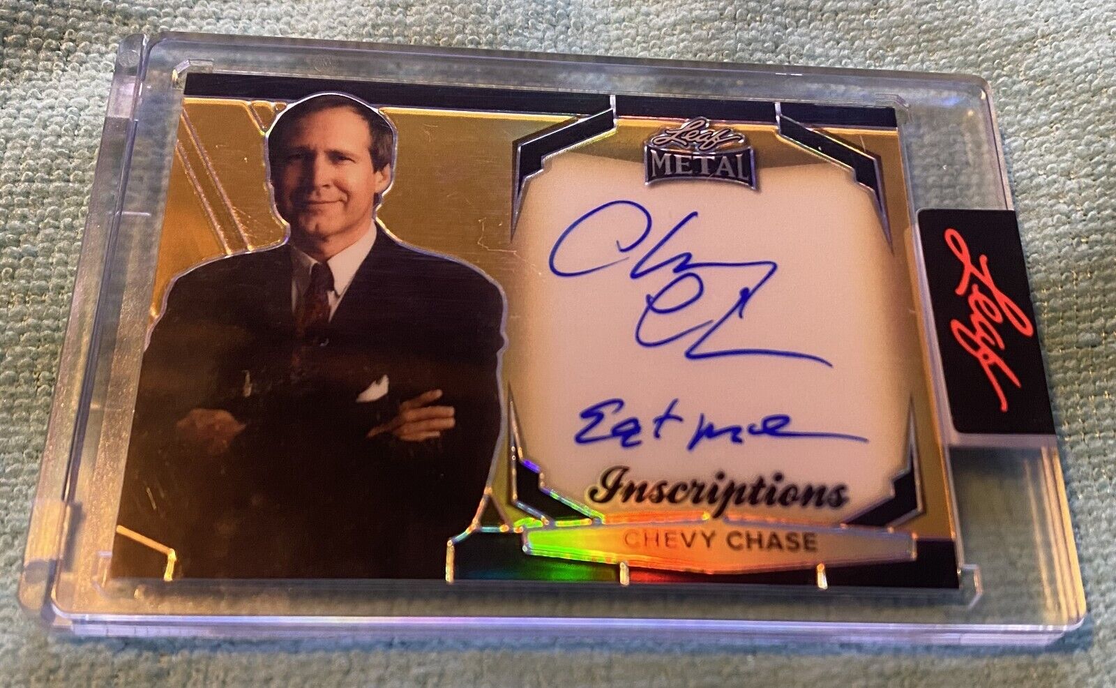 CHEVY CHASE 2024 LEAF METAL INSCRIPTIONS ON CARD AUTO \