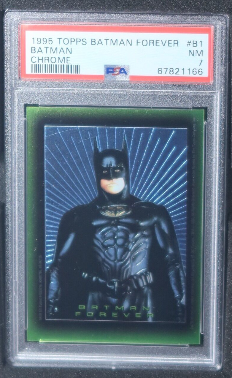 1995 Topps Batman Forever Chrome Sticker #81 PSA 7 Val Kilmer