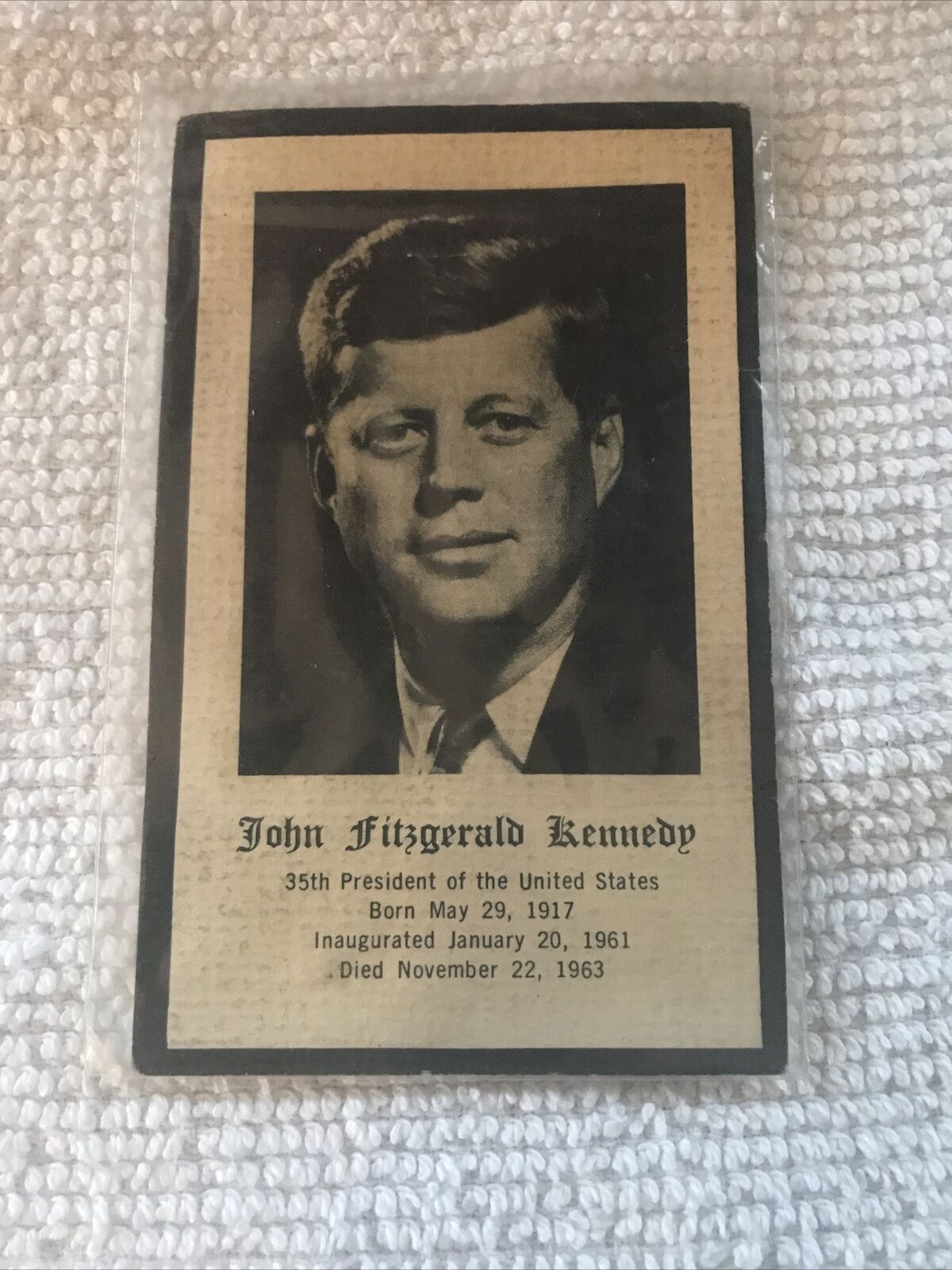 Vintage President John Fitzgerald Kennedy JFK Funeral Catholic Prayer Card