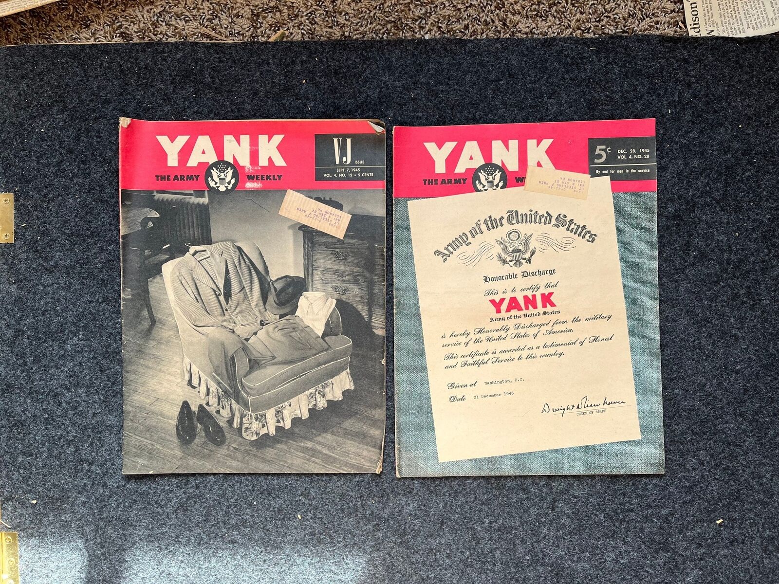End of WW2 Yank Magazine VJ Special - Original vintage military magazine - Gift