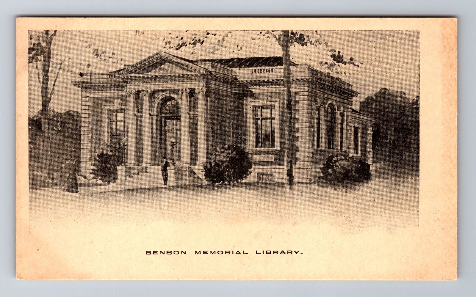 Titusville PA-Pennsylvania, Benson Memorial Library, Antique Vintage Postcard