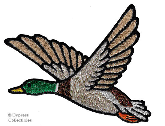 MALLARD DUCK iron-on PATCH embroidered BIRD ANIMAL HUNTING SOUVENIR APPLIQUE new