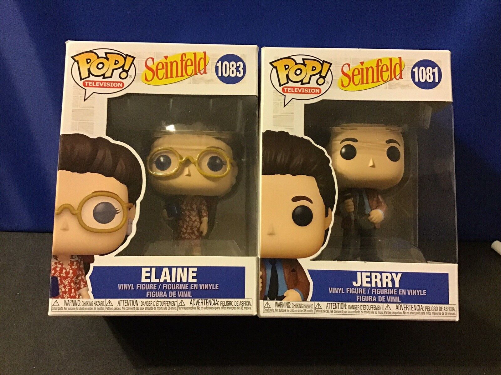 Funko POP Seinfeld Elaine #1083 & Jerry #1081 NEW Lot of 2