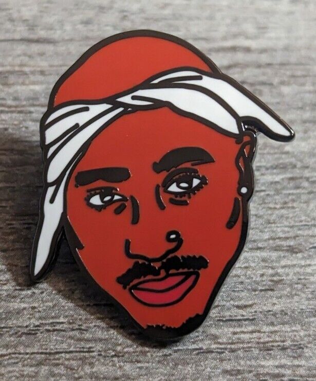 Tupac Shakur 2PAC American Rapper/Musician Enamel Lapel Pin New In Plastic