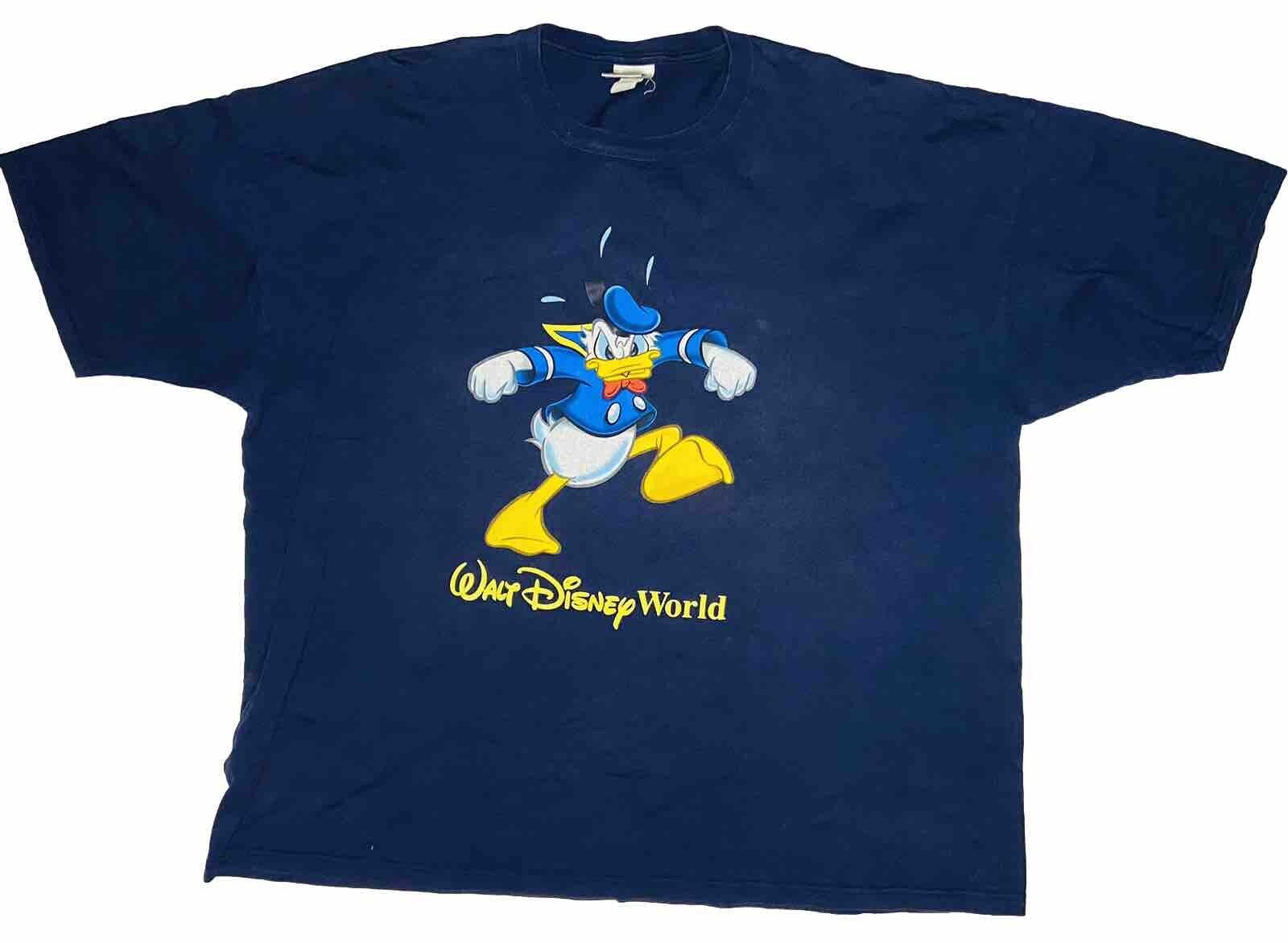 *VTG* Walt Disney World Donald Duck Men\'s Blue Shirt; Made in USA; Size 3XL