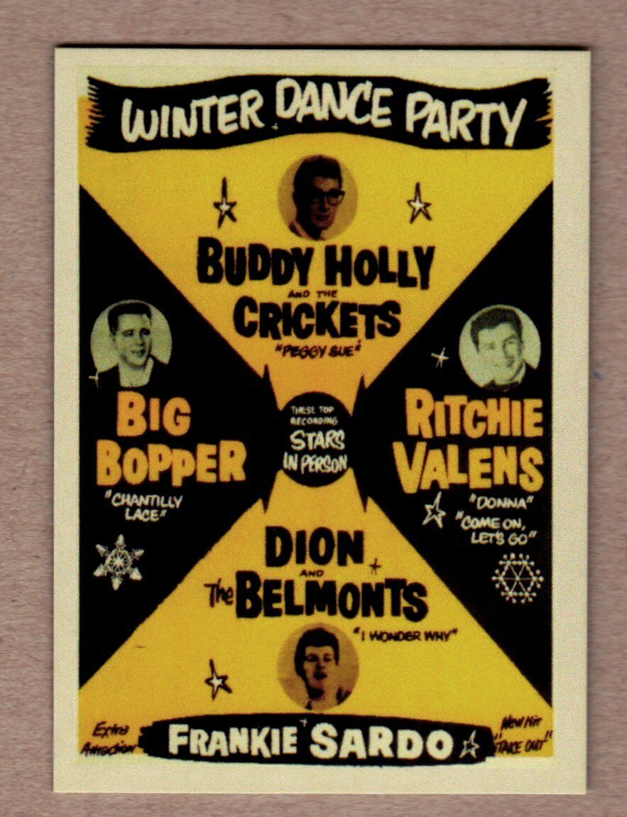 Winter Dance Party \'59 Buddy Holly, Clear Lake Iowa w/facsimile autographs